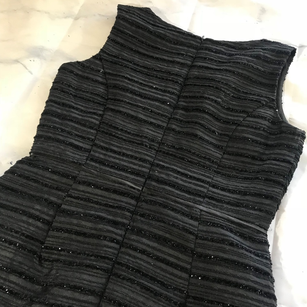 Cynthia Rowley Black Sparkly Striped Dress - Picture 7 of 8